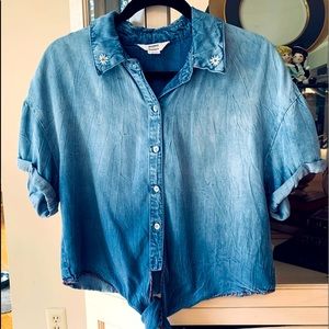 Splendid Denim ombré Margherita  blouse NWOT